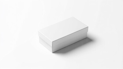 Blank white shoebox on white background