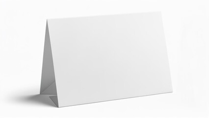 Blank white tabletop display