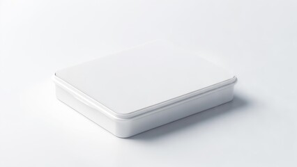 Fototapeta premium Blank white tin box