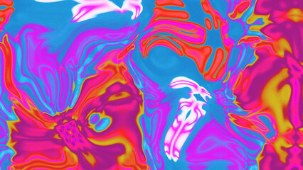 Obraz premium Fluid Marble Texture with Organic Flow, Abstract Liquid Pattern with Wavy Structure, Melted Surface Design with Soft Transitions, Psychedelic Swirl Texture with Marble Effect