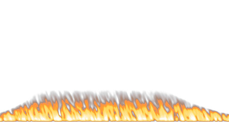 Obraz premium Realistic fire flames burning on transparent background