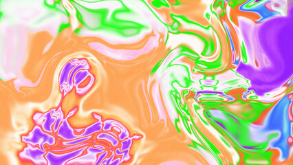 Fototapeta premium Fluid Marble Texture with Organic Flow, Abstract Liquid Pattern with Wavy Structure, Melted Surface Design with Soft Transitions, Psychedelic Swirl Texture with Marble Effect