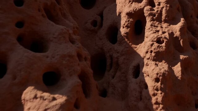 Majestic termite mound in african desert landscape