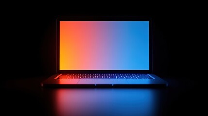 Laptop Blank Screen Vector Mockup on Transparent Background in White and Black, 8K Resolution High Detail No Blur for UI Design and Presentation Placeholde