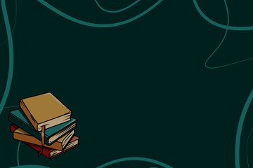 Illustration of Books Against a Minimalist Background for Educational Concepts