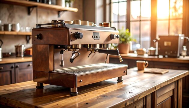 Espresso machine in a coffee shop