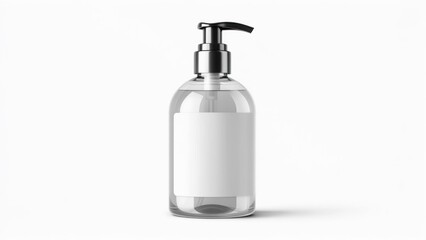 Fototapeta premium Clear plastic bottle with pump dispenser