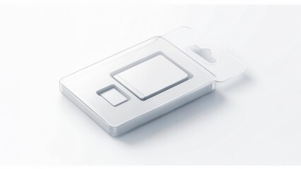 Fototapeta premium Clear plastic packaging for a small electronic device