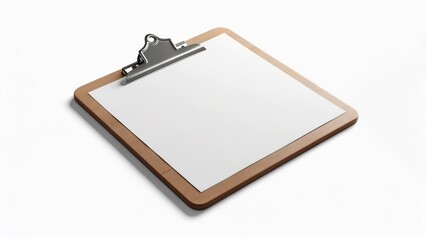 Clipboard with blank paper