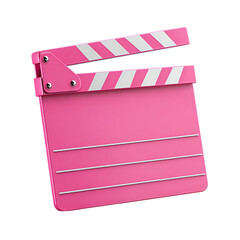 Fototapeta premium Pink Movie Clapperboard Film Production Media