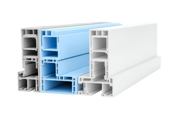 PVC window profiles different colors construction materials
