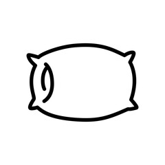 Hand drawn pillow icon with doodle design style