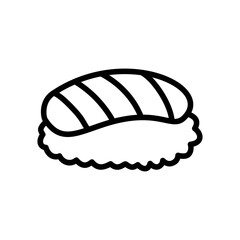 Japanese food sushi icon with hand drawn design style