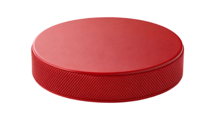 Red Textured Circle Isolated on White or Transparent Background