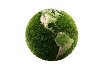 Grassy Earth Globe Sustainable Planet Green Earth