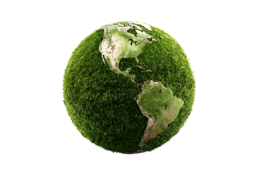 Grassy Earth Globe Sustainable Planet Green Earth