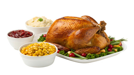 Thanksgiving Feast: Roasted Turkey with Grilled Vegetables