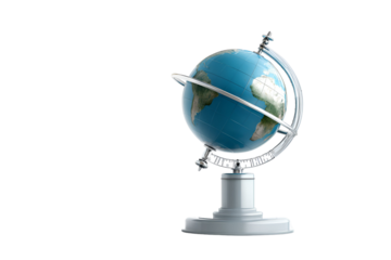 Elegant globe on a stand world map geography travel
