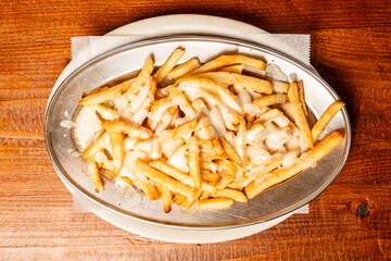 French fries with melted cheese