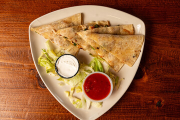 Quesadilla on a plate