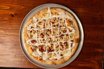 chicken, bacon and ranch pizza