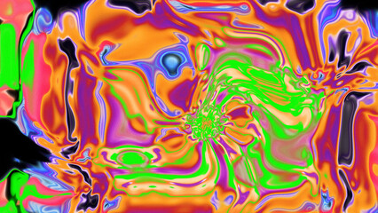 Obraz premium Fluid Marble Texture with Organic Flow, Abstract Liquid Pattern with Wavy Structure, Melted Surface Design with Soft Transitions, Psychedelic Swirl Texture with Marble Effect
