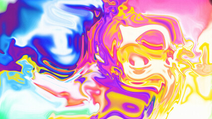 Obraz premium Fluid Marble Texture with Organic Flow, Abstract Liquid Pattern with Wavy Structure, Melted Surface Design with Soft Transitions, Psychedelic Swirl Texture with Marble Effect