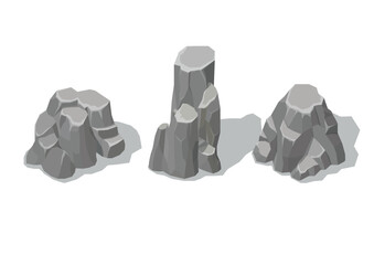 Isometric city with modern building and natural river