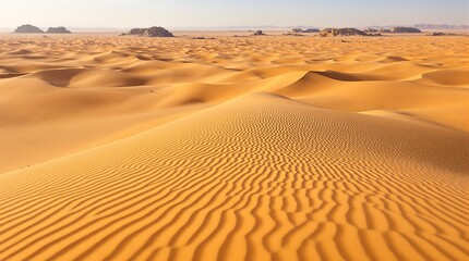 Sahara Sand Dunes: Golden Waves of the Desert