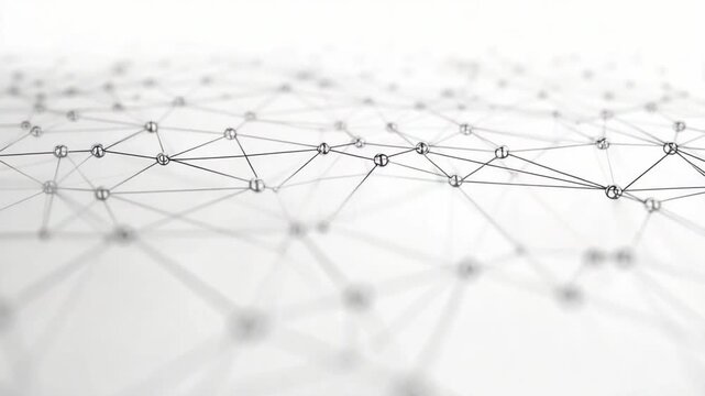 Digital Network: A captivating visual portrayal of the digital realm, illustrated by interconnected nodes and lines, symbolizing the intricate web of data, communication.