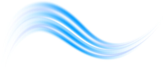 PNGAbstract blue light streaks flowing gracefully against a transparent background