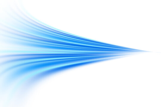 PNG Abstract blue light streaks converging against a transparent background