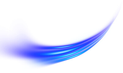 PNG Abstract blue light streaks flowing gracefully against a transparent background