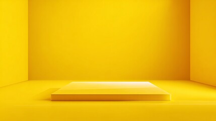 Yellow Room with Square Platform