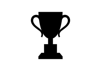 Elegant Black Trophy Icon for Awards, Achievements, and Victory Celebrations