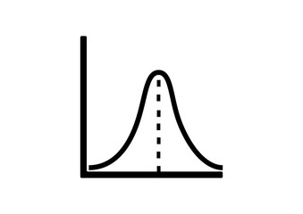 Comprehensive Bell Curve Icon for Statistical Studies and Educational Resources