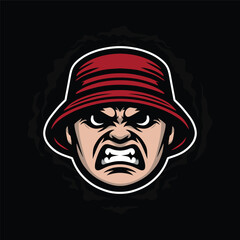 face of ultras hooligan vector design