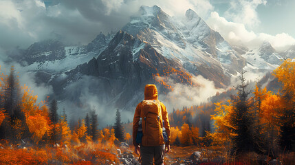 Golden Chill: Adventure in Winter Glow