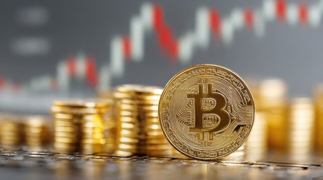 Bitcoin coin resting on a table representing trend strength and momentum indicators in cryptocurrency investments