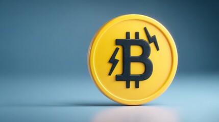 Bitcoin coin on display illustrating high volatility warnings in cryptocurrency market for financial dashboard concept