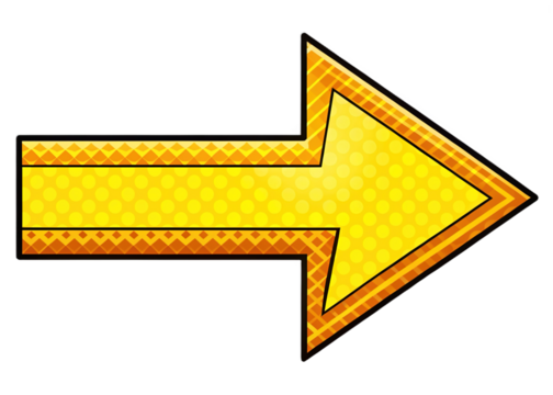 Guiding Light Arrow: A vibrant yellow arrow, symbolic of direction, progress, and forward motion, its form exuding a sense of clarity and purpose, a clean design