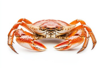 Cooked red crab isolated on white background