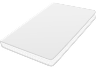 White Blank Book or Notebook.