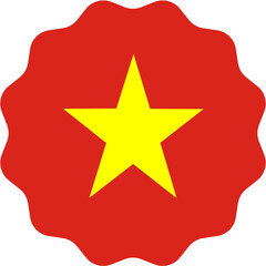 Red and Yellow Star Symbol on a Red Background.