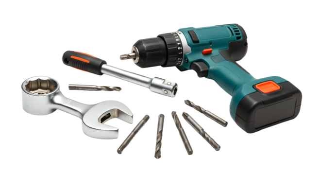 Professional Power Drill and Tool Set for Home Improvement and Repairs