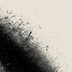 Obraz premium Black splatter texture on light background grunge abstract