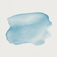 Blue watercolor wash with soft edges paint brushstroke