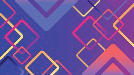 Bright abstract background featuring colorful gradient squares and diagonal lines on a purple base. Perfect for creative, modern, fun, and digital design projects.