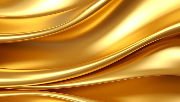 Golden, flowing fabric drapes in rich, smooth folds