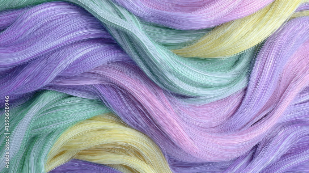 Fototapete abstract pastel colored wavy lines background flowing and smooth perfect for spring
